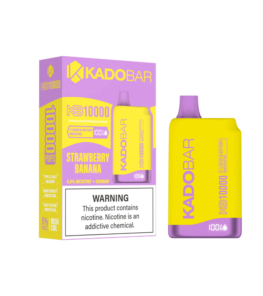 StrawberryBanana_60f8a74c-d48f-4189-9242-e7b2592f9982 Strawberry Banana Kado Bar KB10000 Puff Disposable