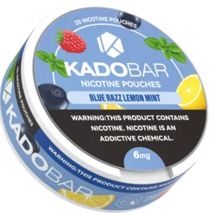Blue Razz Lemon Mint Kado Bar Nicotine Pouches 20 Pack Can