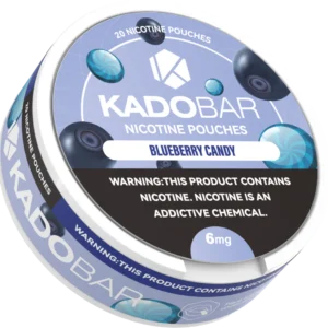 Blueberry Candy Kado Bar Nicotine Pouches 20 Pack Can