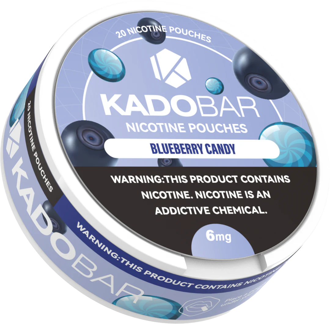 BlueberryCandy Blueberry Candy Kado Bar Nicotine Pouches 20 Pack Can