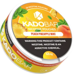 Peach Pineapple Mint KadoBar Nicotine Pouches 20 Pack Can