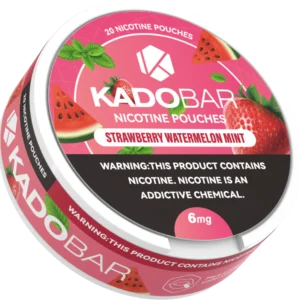 Strawberry Watermelon Mint Kado Bar Nicotine Pouches 20 Pack Can