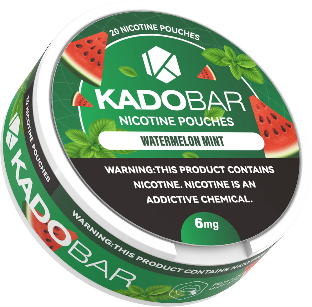 WatermelonMint_9509cd5c-19b7-4a4f-b967-0181b1330c72 Watermelon Mint Kado Bar Nicotine Pouches 20 Pack Can